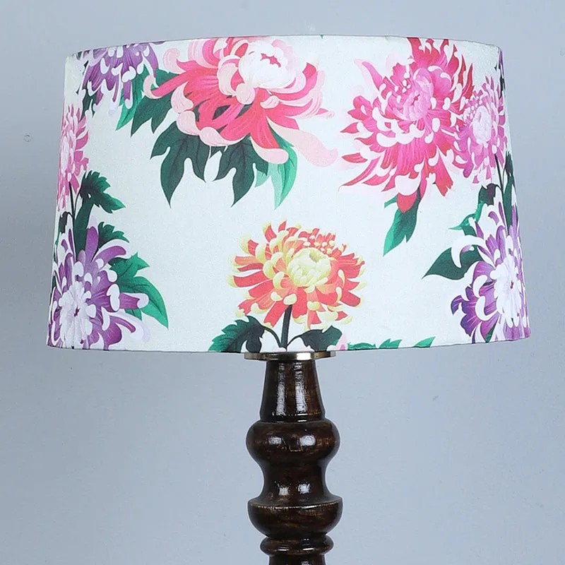 Miyabi Totem Printed Mango Wood Floor Lamp - Black media 4