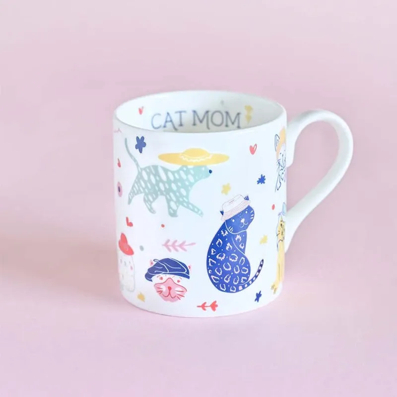Cat Ceramic Coffee Bone China Coffee Mug (300 mL) media 3