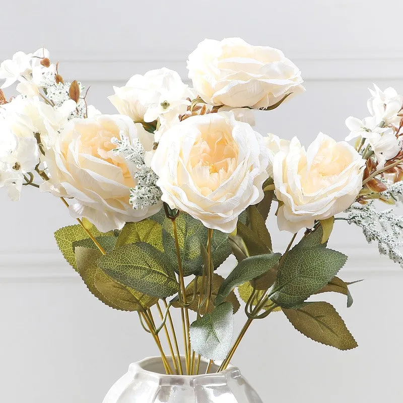Cross Autumn Peony Artificial Flowers - Cream media 5