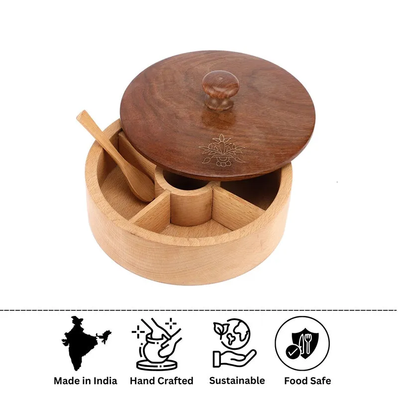 Aneira Wood Masala Box media 4