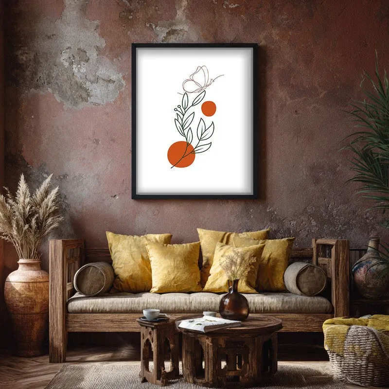 Rust Rhythm Canvas Wall Painting With Black Frame media 7