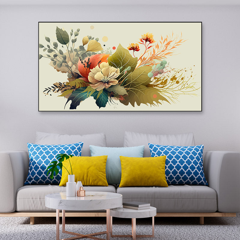 Acrylic Florae Muse Canvas Wall Painting