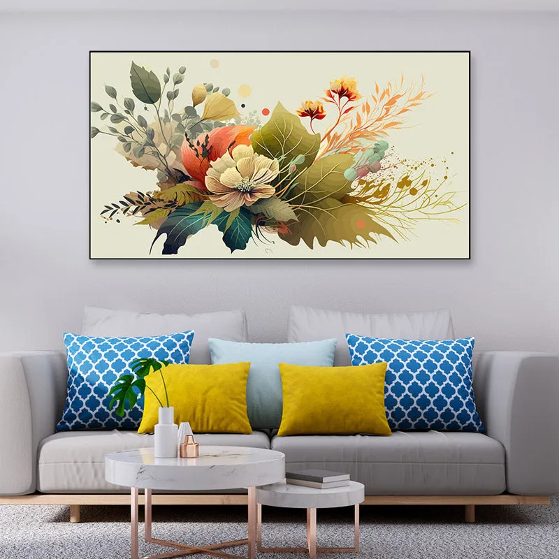 Acrylic Florae Muse Canvas Wall Painting media 1