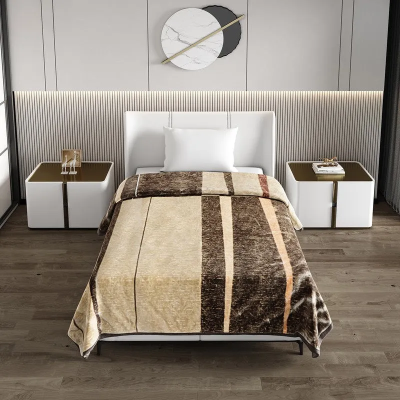 Monte Carlo Sahara Serenity Blanket (Brown,Beige)- 850 GSM media 3