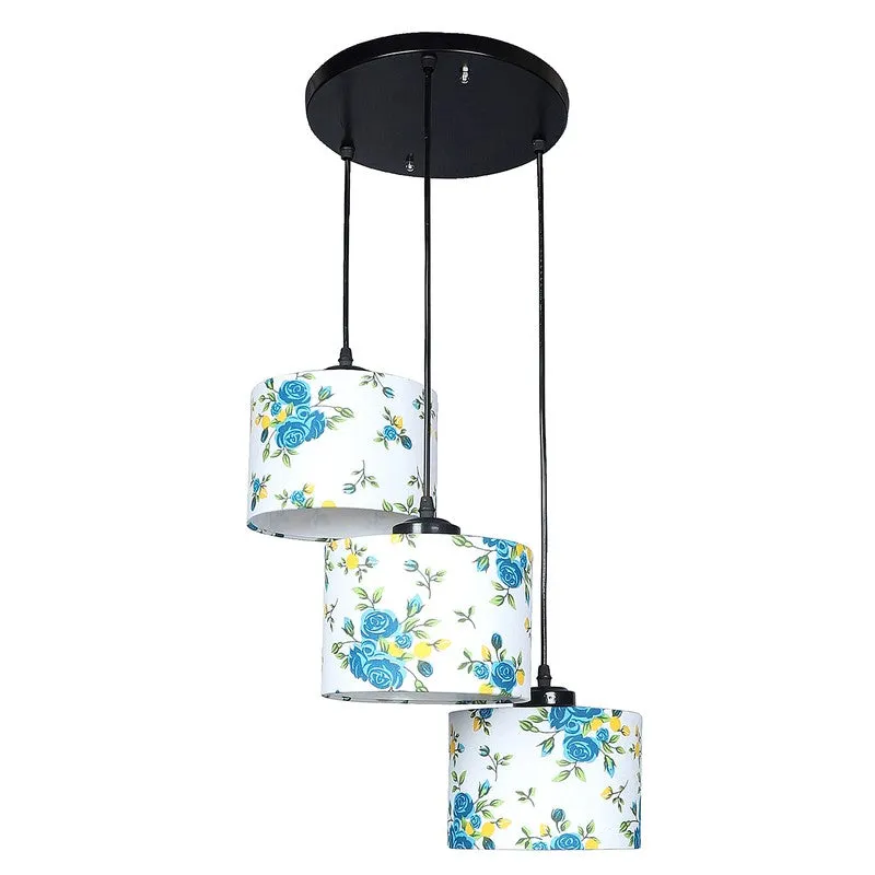 Lumera Drift Metal Ceiling Lamp - White & Blue media 4