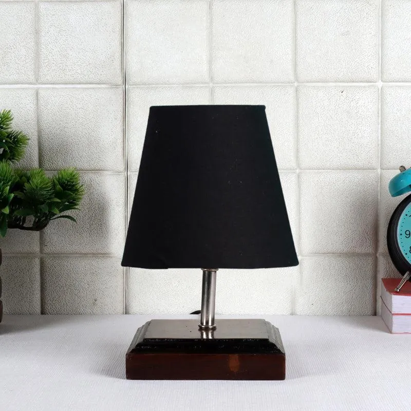 Niksha Fabric Table Lamp - Black,Brown media 3