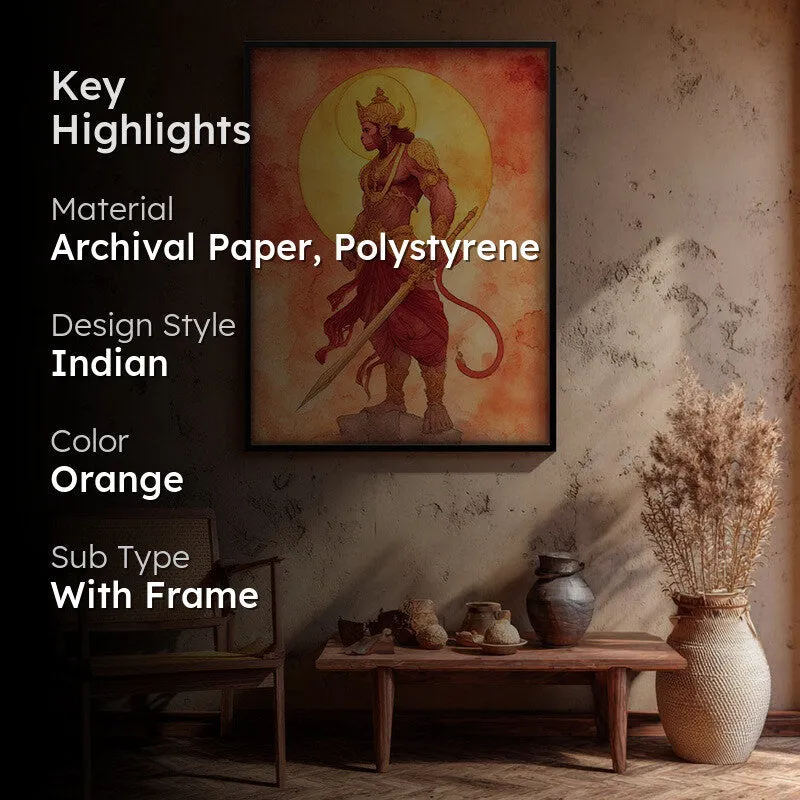 Divine Strength Sri Hanuman I Archival Paper Wall Art media 2