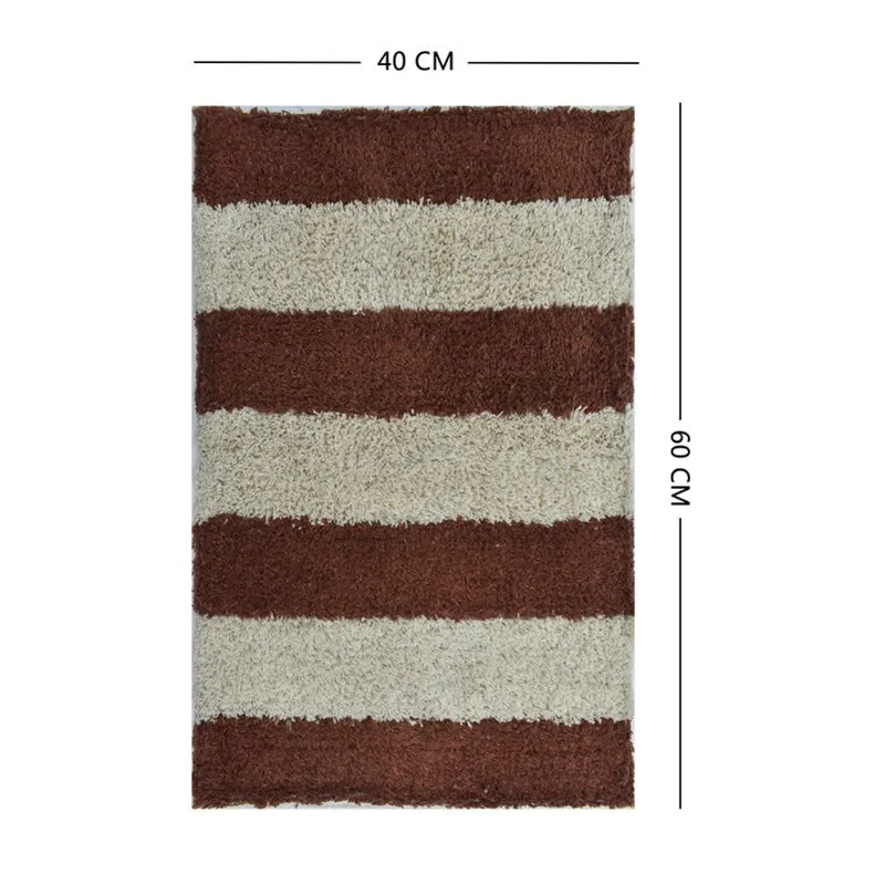 Dry Step Anti Skid Cotton Bath Mat - Red,White - 10