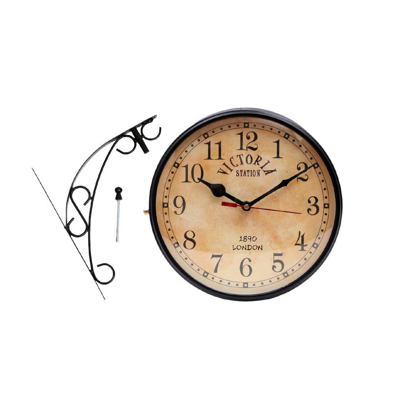 Dolva Double Sided Station Clock - Black & Beige media 4