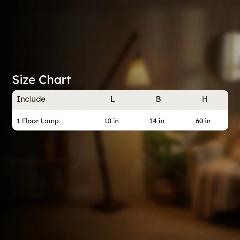 ConicalGlow Wooden Floor Lamp - Brown media 9