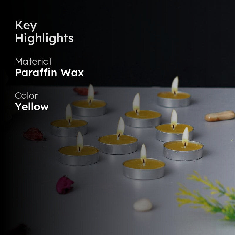 Sepova Lemon Scented Tealight Candle - Set Of Ten media 2
