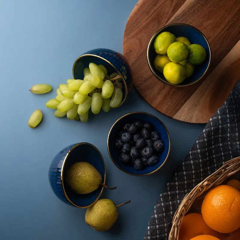 Ornella Soup Bowls (Teal,350 mL Each) - Set Of Four media 3