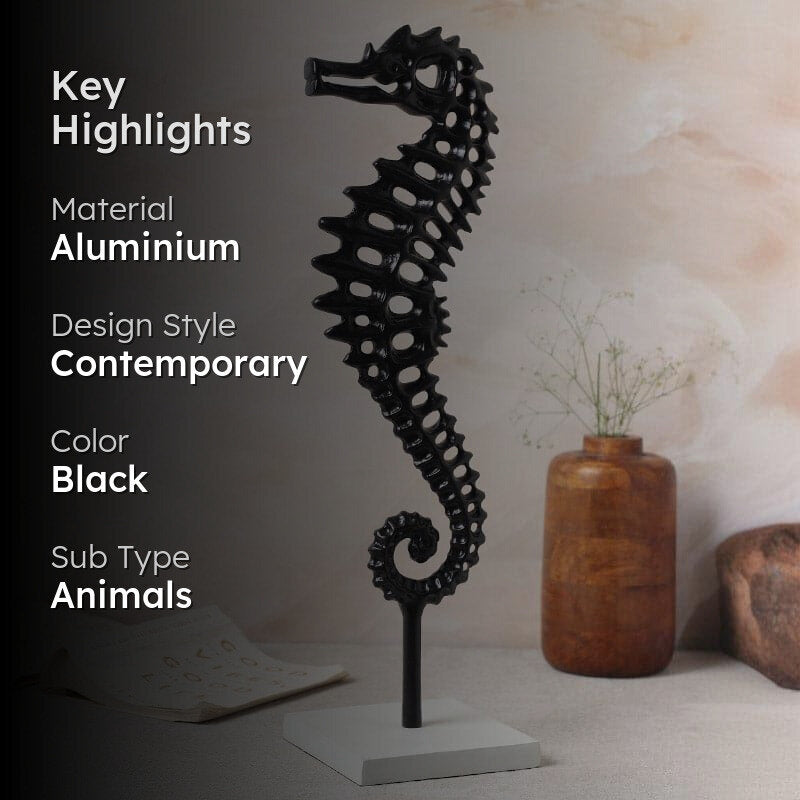 Seahorse Shine Showpiece - Black media 2