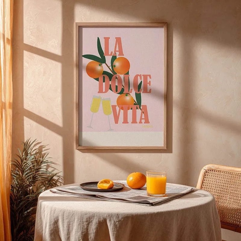La Dolce Vita Archival Canvas Wall Art - Brown media 4