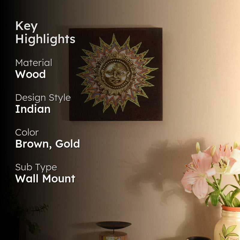 Divine Surya Wooden Wall Accent media 2