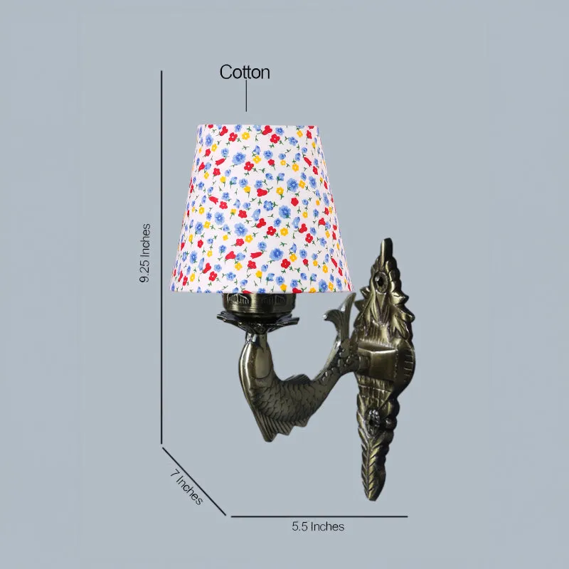 Ziada Stiva Color Splash Conical Fabric & Metal Wall Lamp media 4