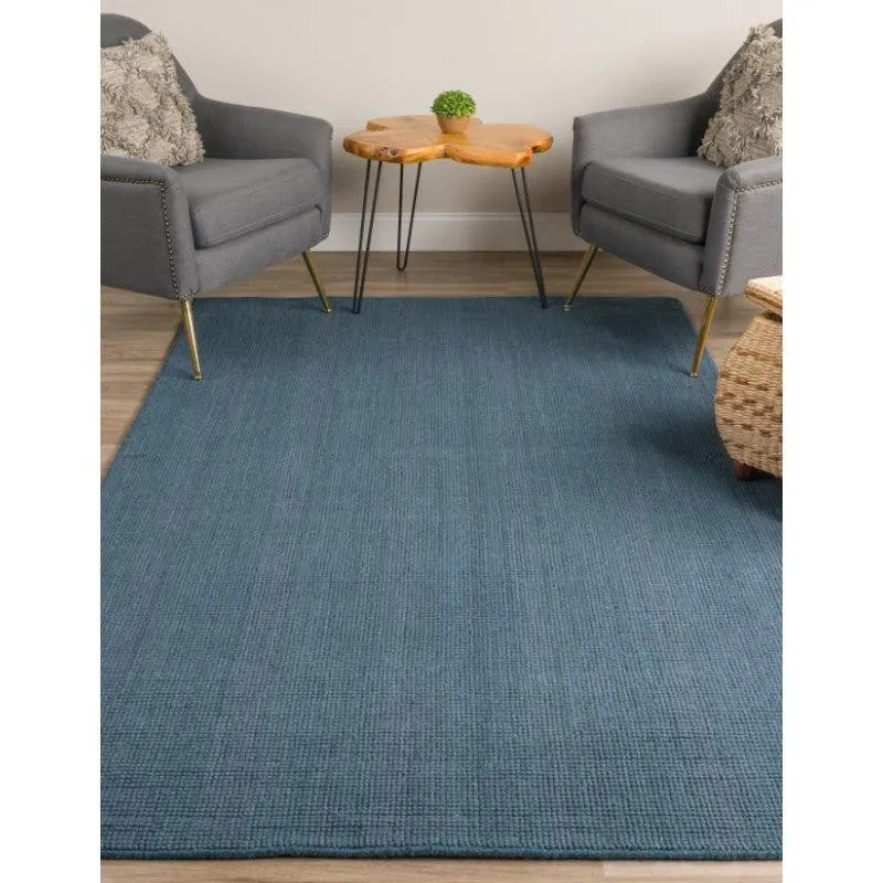 Handloom Hand Loomed Legacy Wool Rug - Blue & Grey media 3
