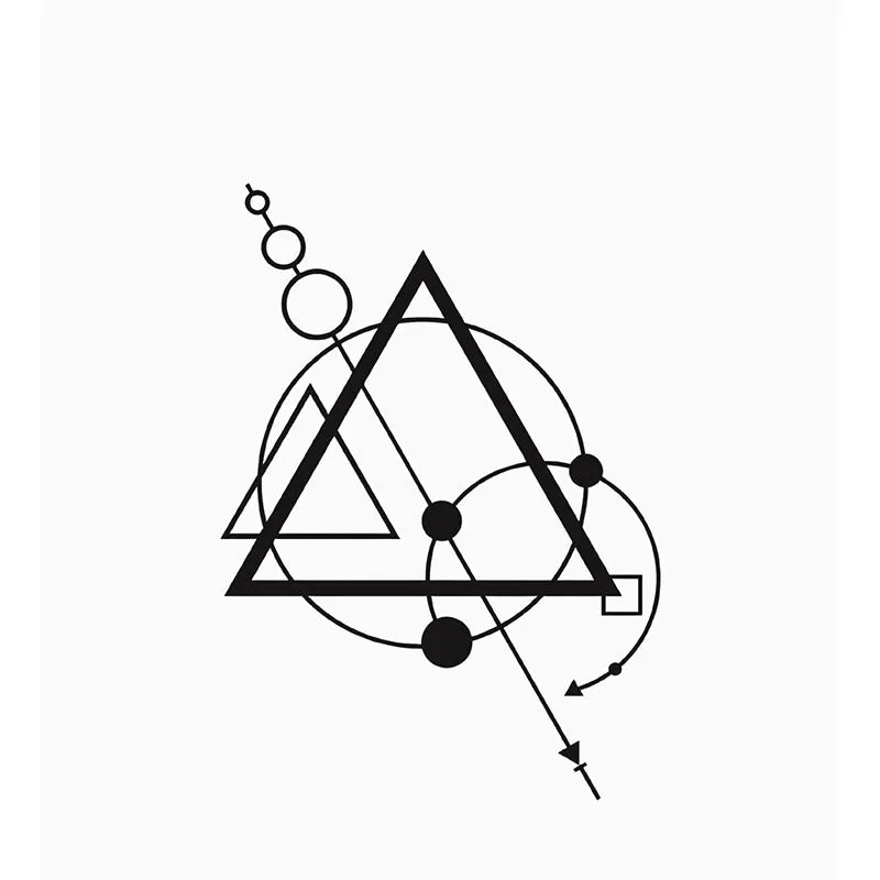 Abstract Triangle Black Iron Wall Accent media 3