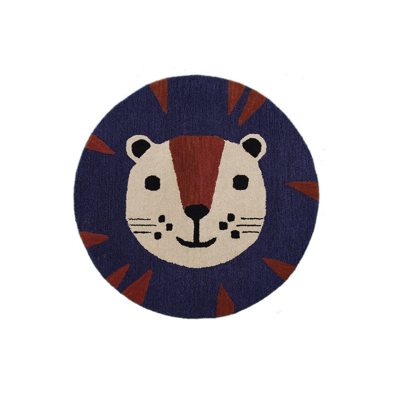 Pride King Wool Carpet - Beige,Blue