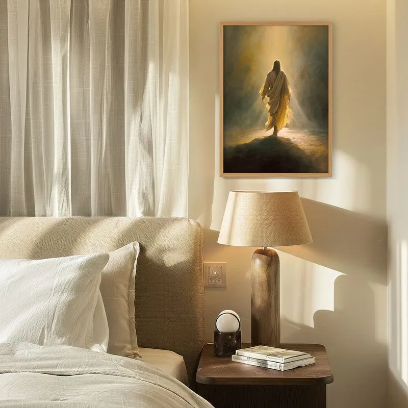 Echoes of Faith Archival Paper Wall Painting With Brown Frame media 4