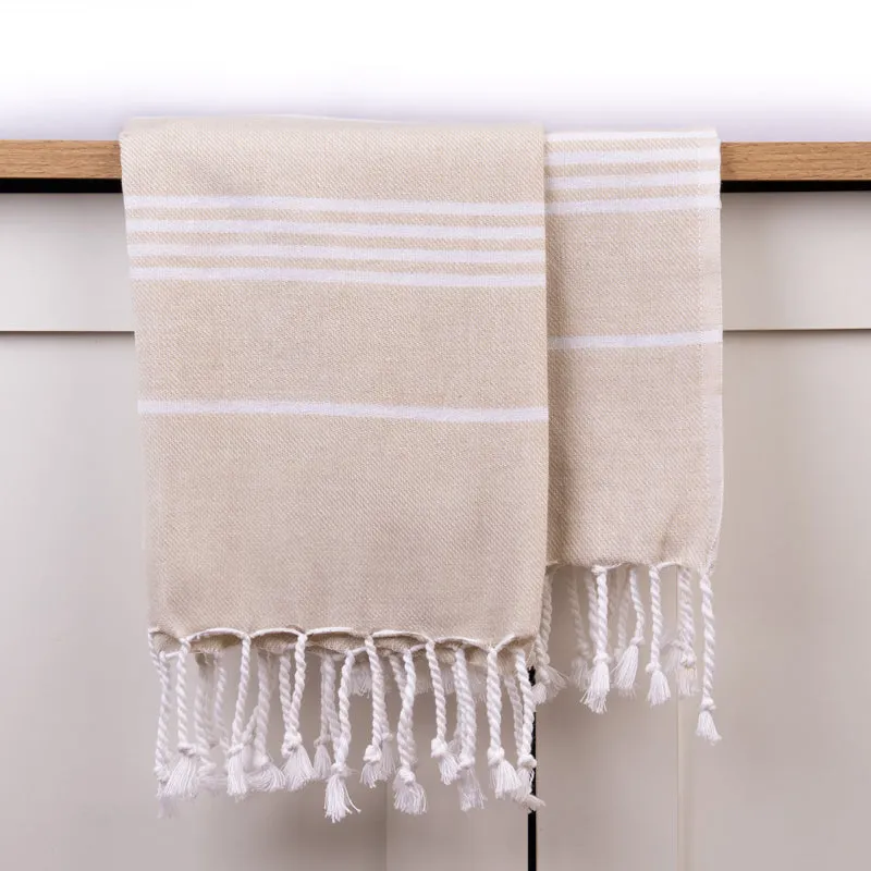 Cotlyn Cotton Bath Towel - Beige media 1