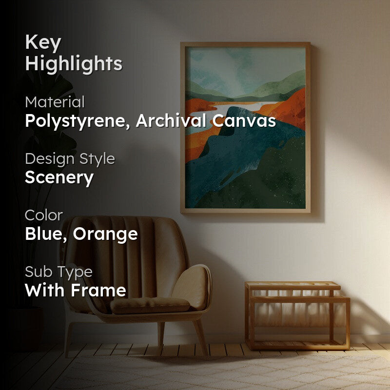 Ethereal Bliss Archival Canvas Wall Art - Natural Brown Frame media 2