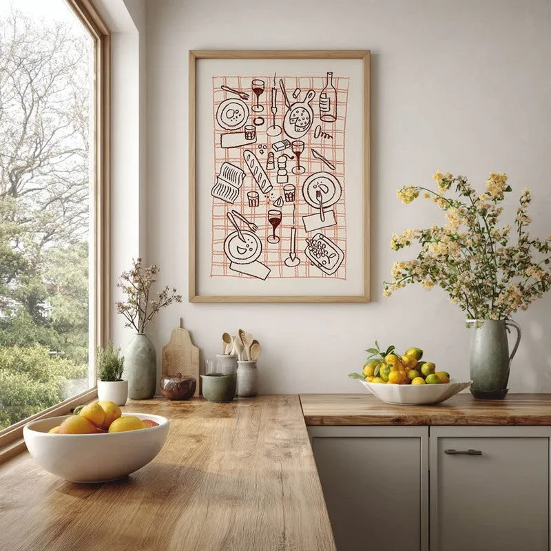 Bistro Bloom Archival Canvas Wall Art - Brown media 6