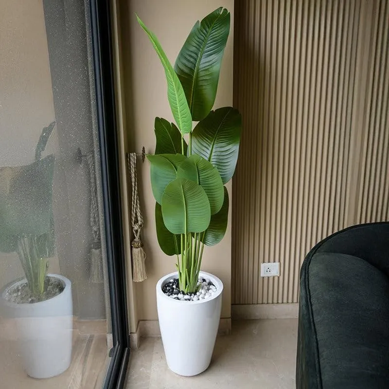 Tropibana Artificial Bird Of Paradise With Black Plastic Pot - 157 cm (5.2 ft) media 1