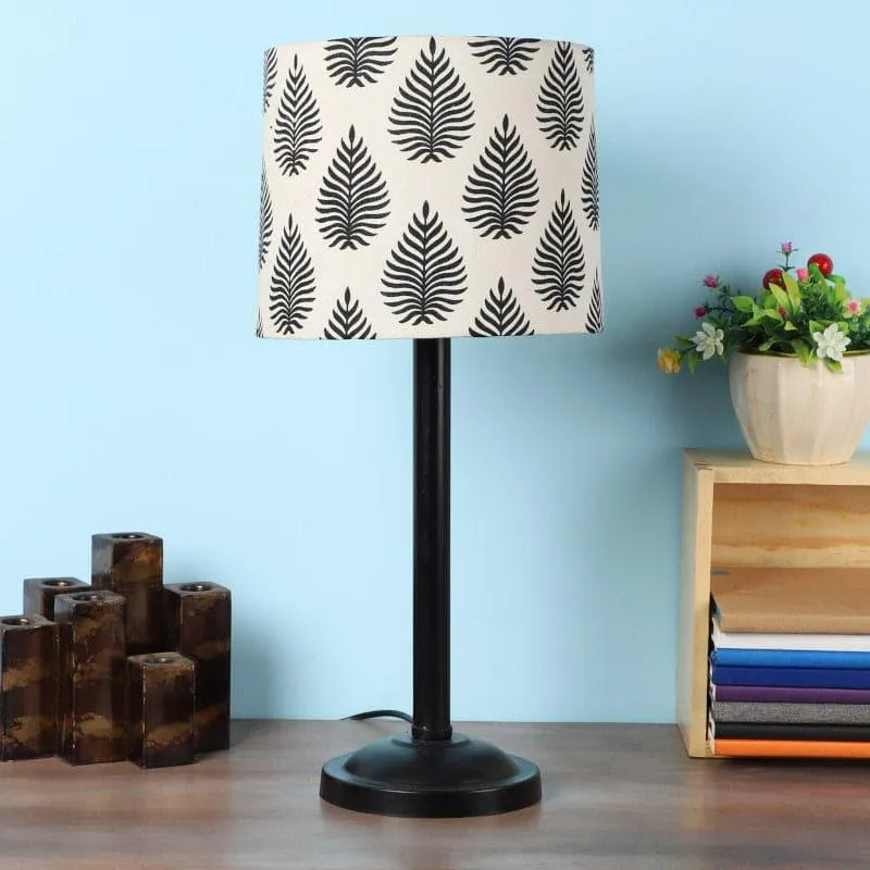 Tropica Monroe Fabric Table Lamp - Black,White media 3