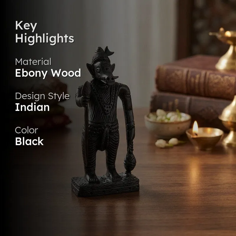 Lord Varaha Divine Ebony Wood Idol media 2