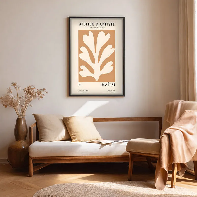 Earthy Elegance Canvas Wall Painting With Black Frame media 1