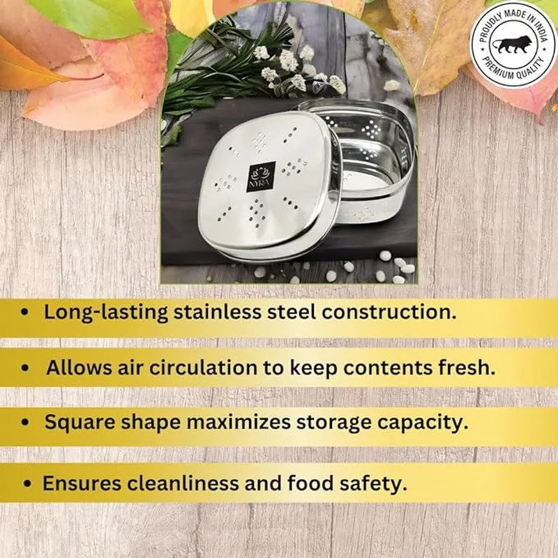 Crest Silver Stainless Steel Kitchen Container media 5