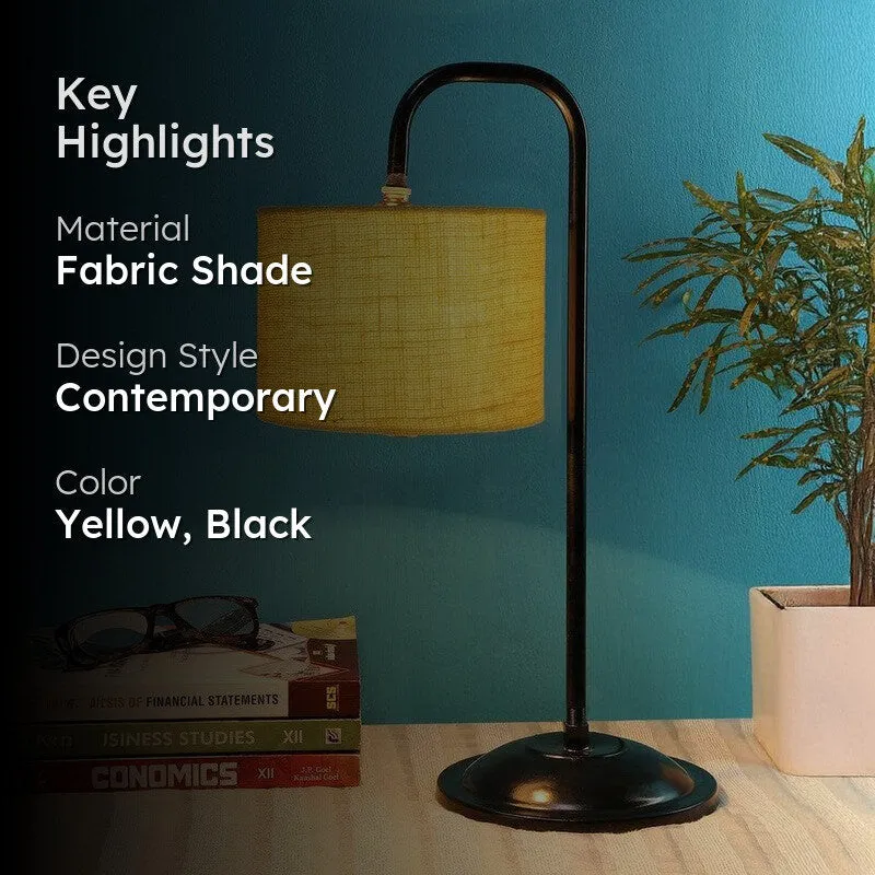 Flynn Arch Fabric Table Lamp - Yellow,Black media 2