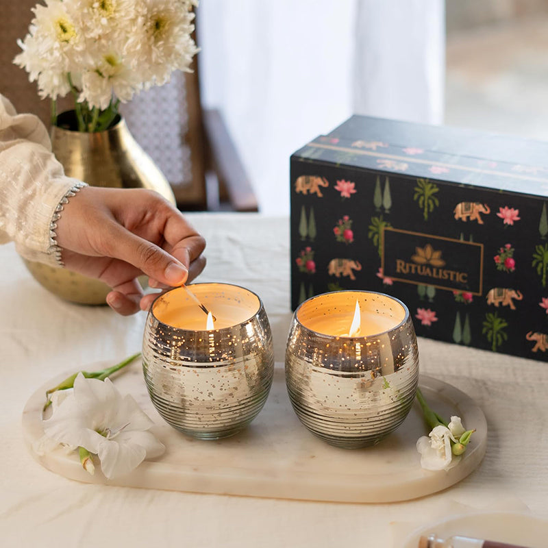 Sugandhi Soy Wax Scented Candle - Set Of Two media 5
