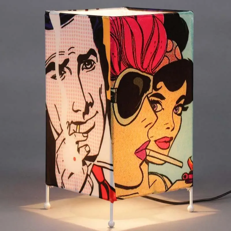 Vintage Vibe Fabric Table Lamp - Multicolor media 4