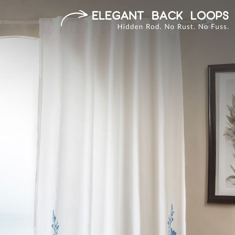 Tranquebar Home Floral Serenade Cotton Curtains - Set Of Two media 6