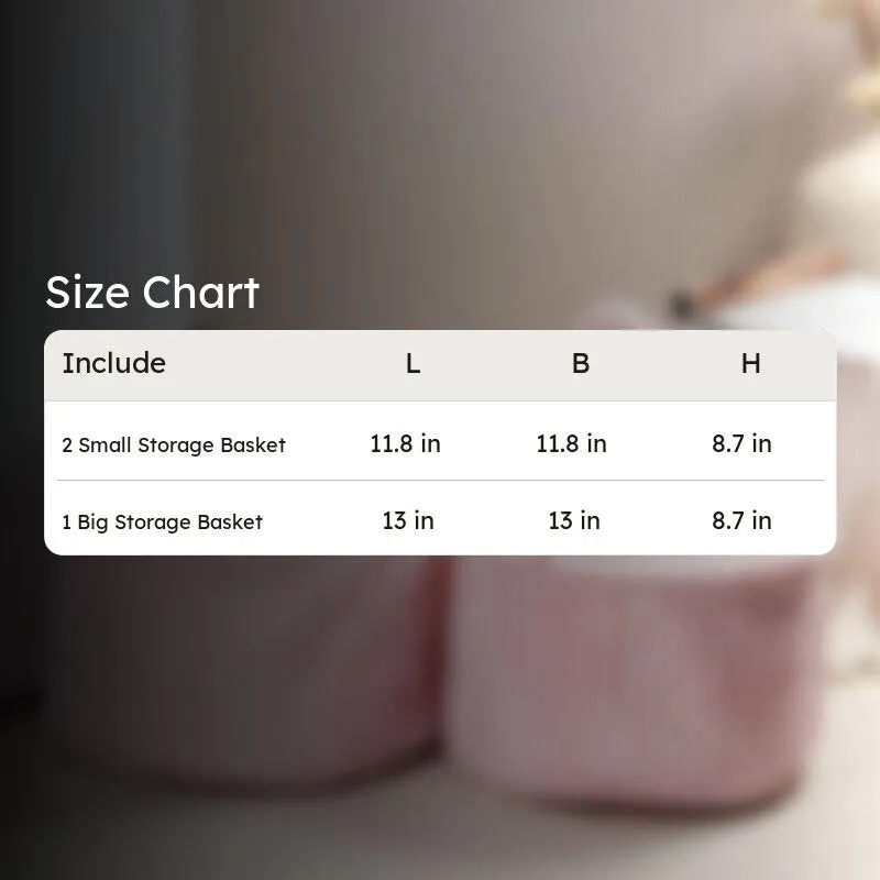 LineNest Fabric Storage Basket (Pink) - Set of Three media 8