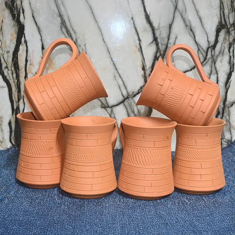 Kaivalya Terracotta Coffee Mug (250 mL Each) - Set of Six media 1