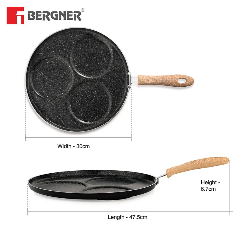 Bergner Aeris Non-Stick Uthappam Pan (3 Pit) - 30 cm media 8
