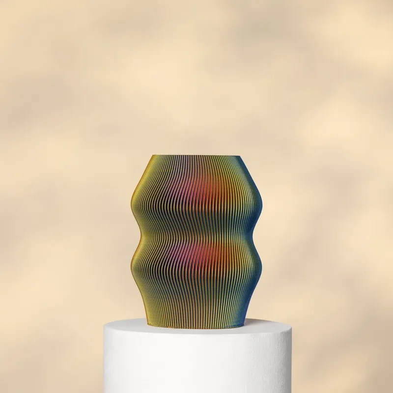 Fig Living Phantom Vase GP RYB (3d Printed) - Two Piece Set media 3