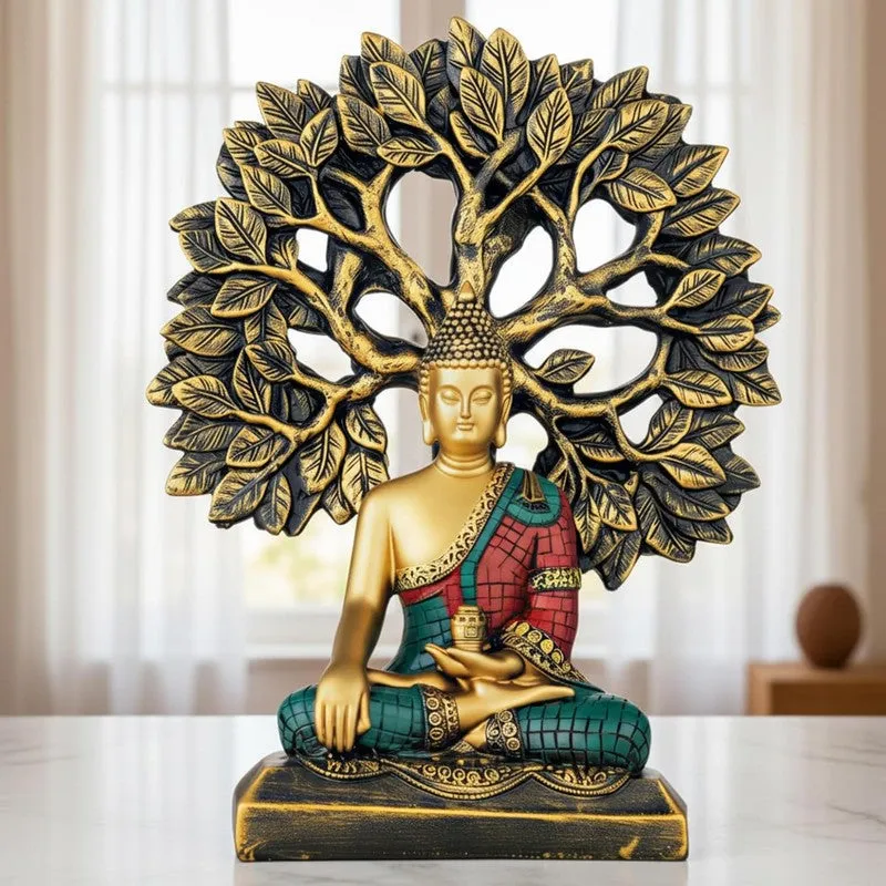 Zenroot Buddha Resin Idol - Red media 3