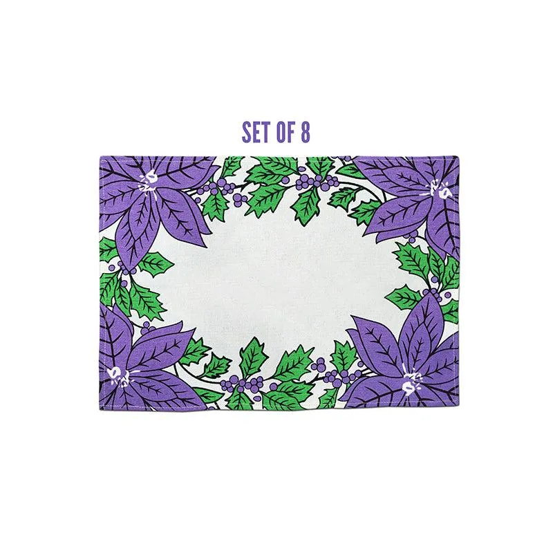 Acora Floral Placemat (Purple) - Set of Eight media 3