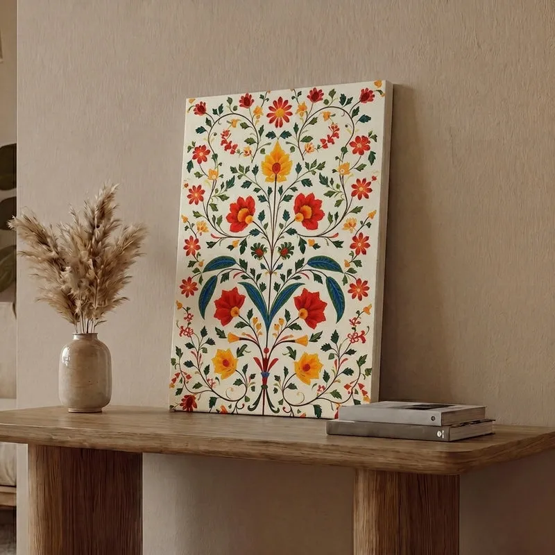 Poppy Path Canvas Ethnic Wall Art media 1