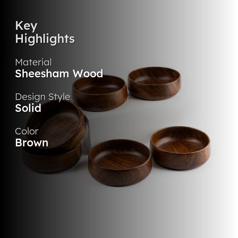 Vanya Wooden Serving Bowl - 750 ml each media 2