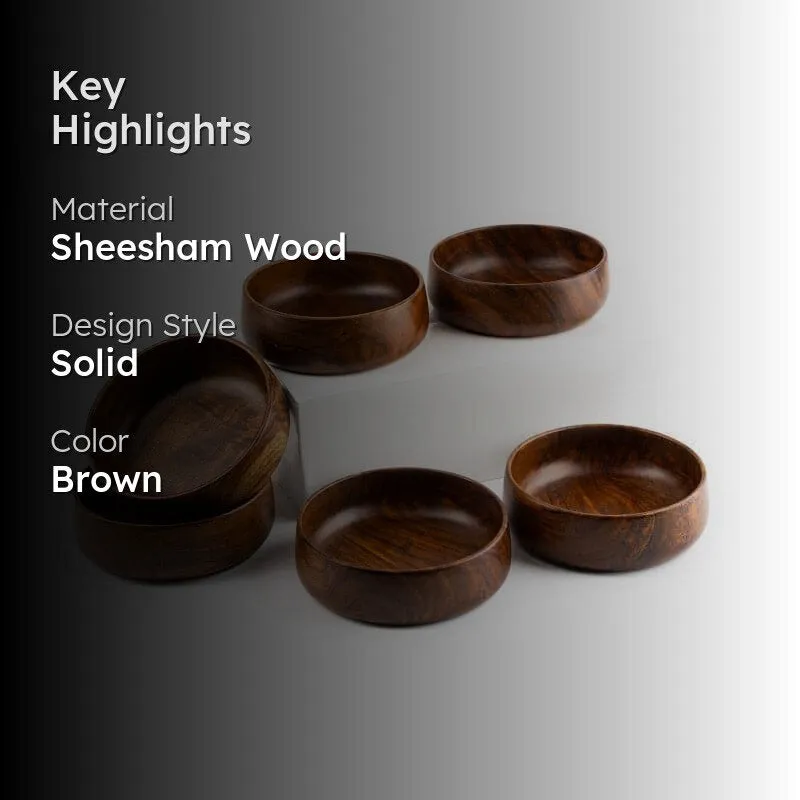 Vanya Wooden Serving Bowl - 750 ml each media 2