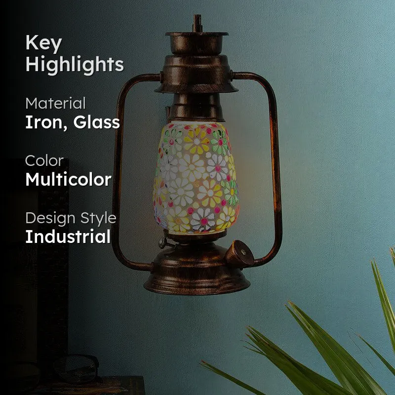 Madhura Mosaic Lantern Iron Wall Lamp - Copper media 2
