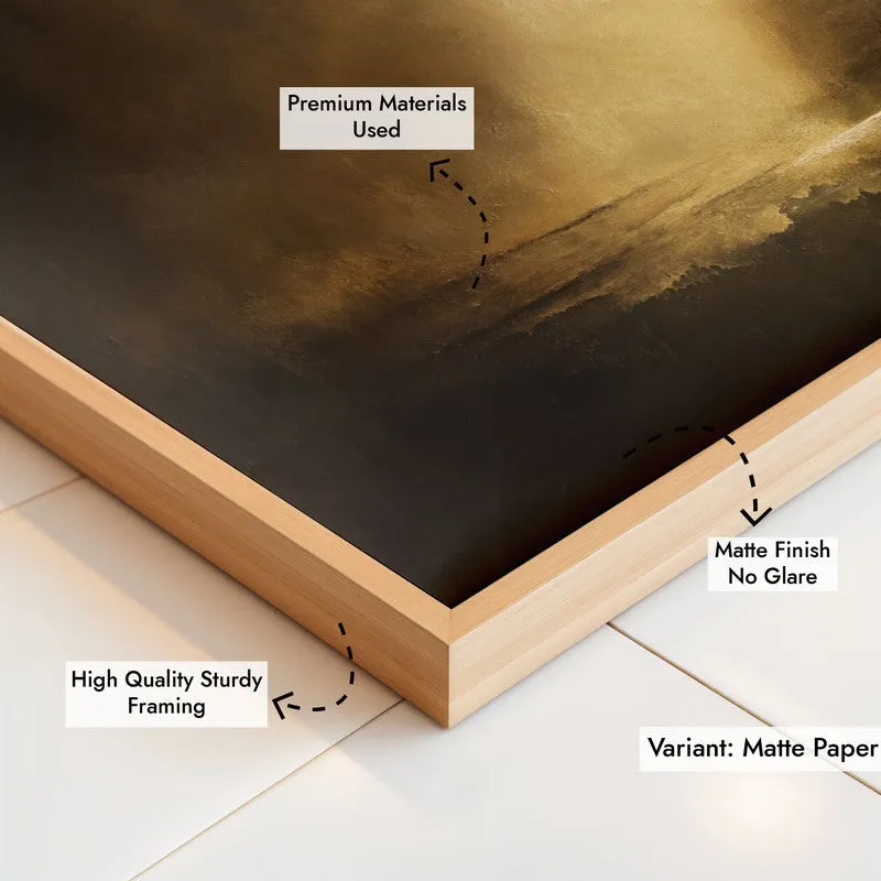Divine Breakthrough Archival Paper Wall Painting With Brown Frame media 6