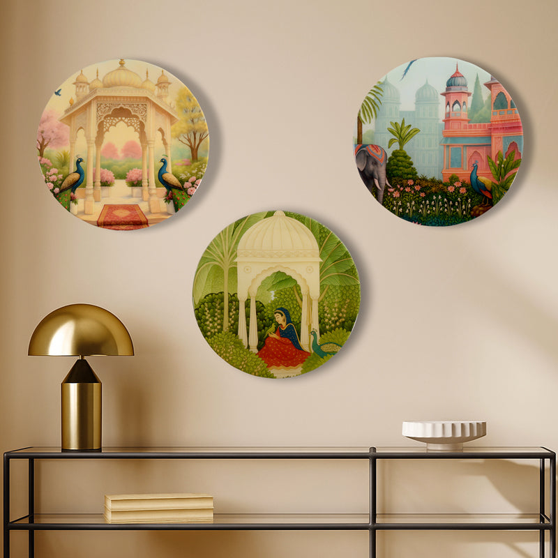 Royal Gardens Wall Plates - Set of Three