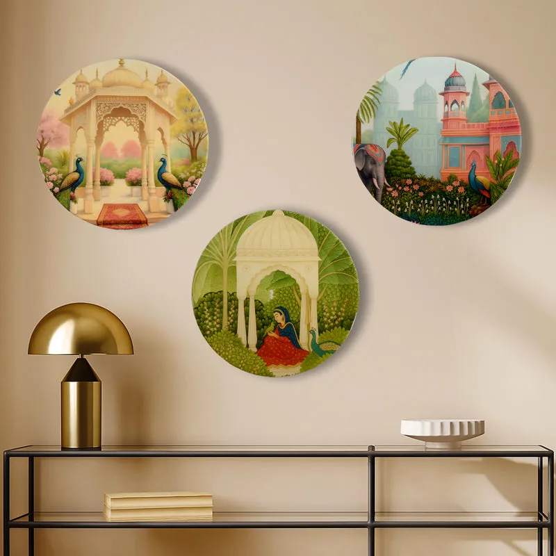 Royal Gardens Wall Plates - Set of Three media 1