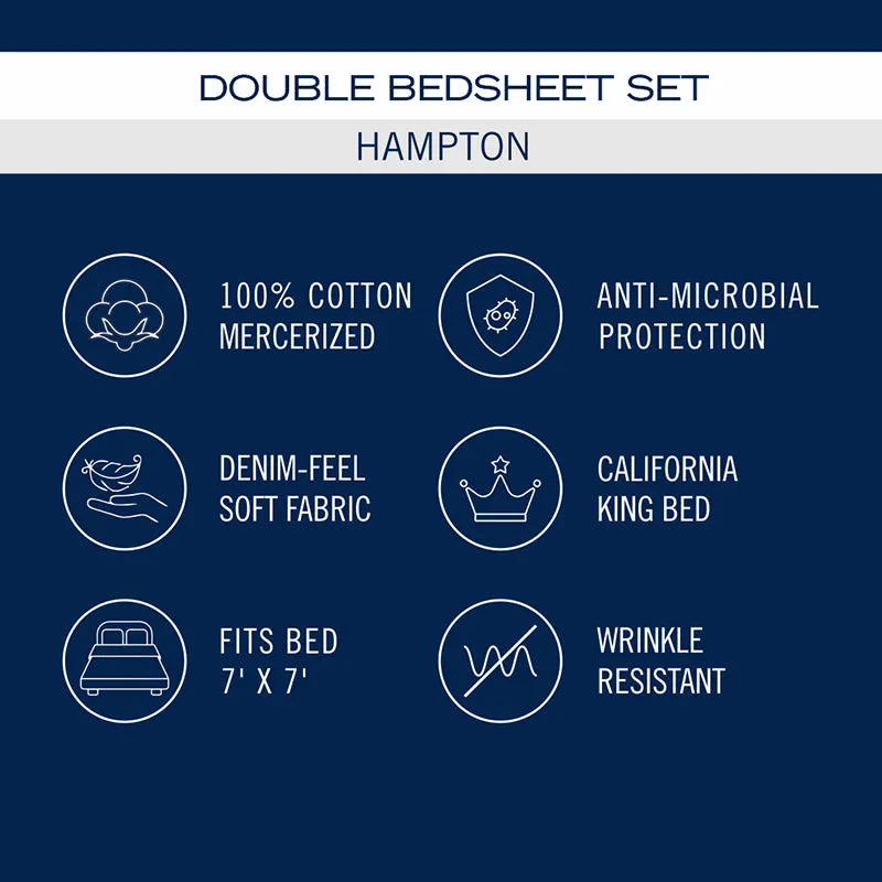 Graphic highlight card for double bedsheet set